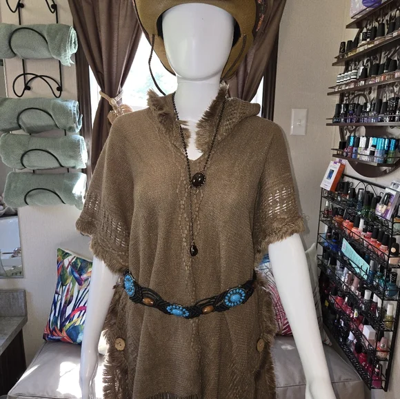 New! Beach Cover up Pullover Shawl - Picture 6 of 7